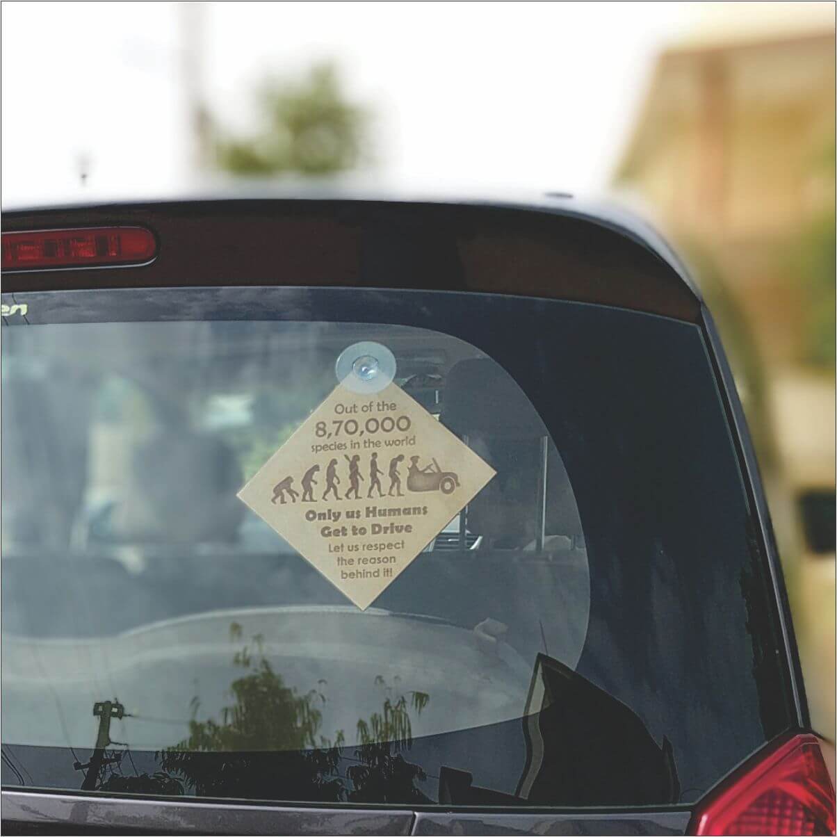 Traffic Gyan - Set of 3 rear glass car accessories