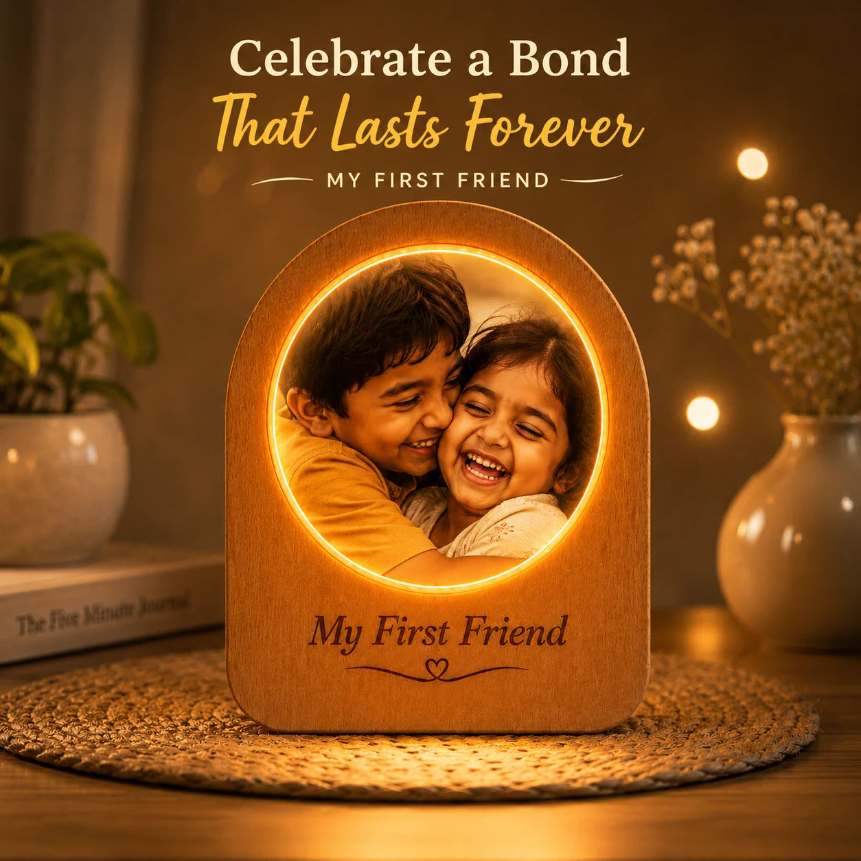 My First Friend™ | Personalized Brother & Sister Photo Lamp