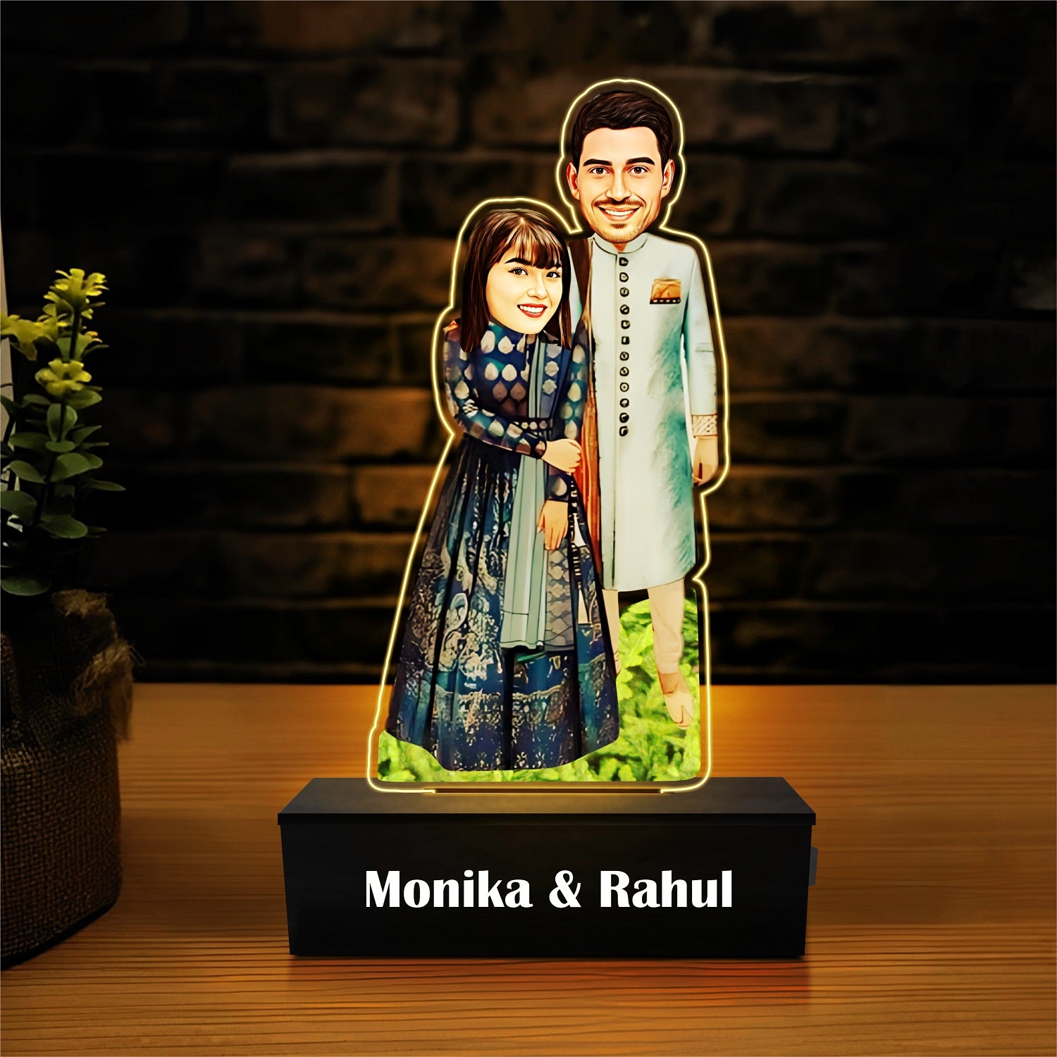 Royal Romance Couple Caricature – Perfect Gift for Engagements