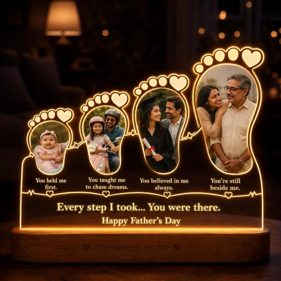 Every Step You Were There Personalized Lamp for Dad