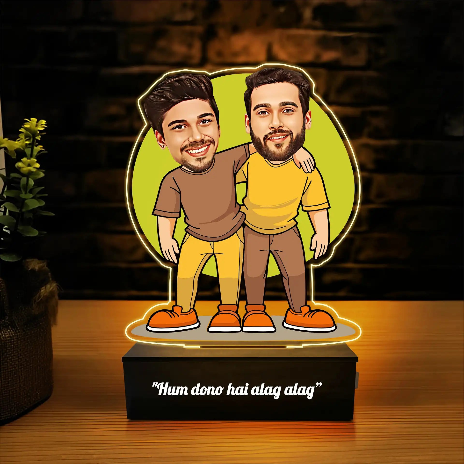 Hum Dono He Alag Alag Caricature for Brothers