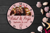 Valentine's day round clock