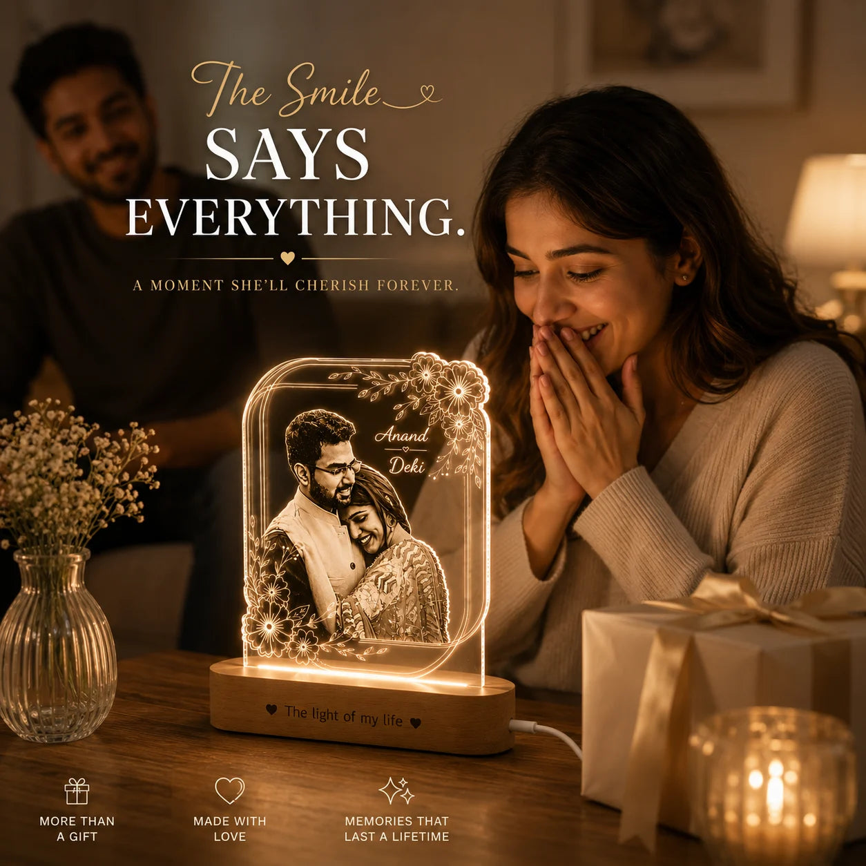 Precious Memories - Engraved Acrylic Photo Lamp