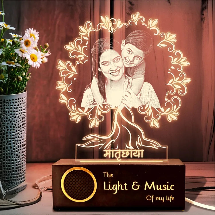 Matruchaya – Mother’s Love in Light | Engraved Acrylic Lamp | Perfect Gift for Mom