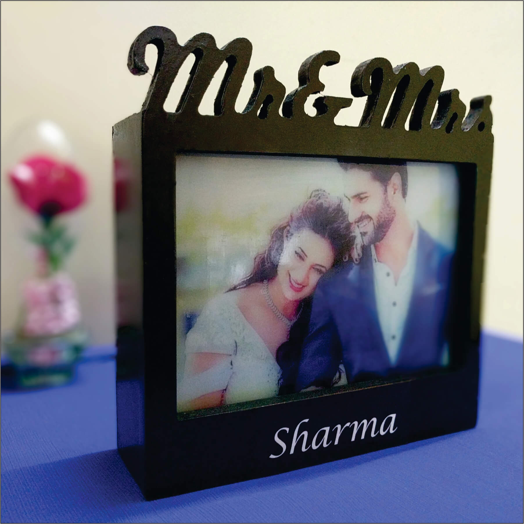 Couple Photo Frame with light - Mr & Mrs