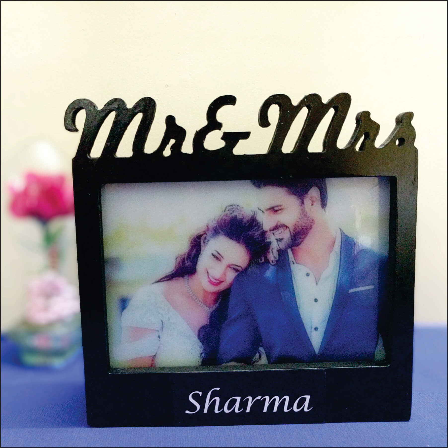 Couple Photo Frame with light - Mr & Mrs