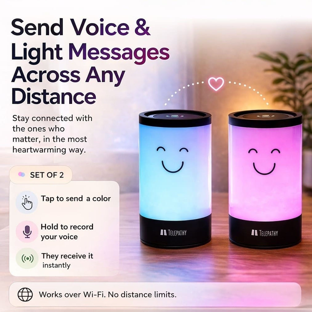 Telepathy Voicy – Long Distance Voice & Light Message Lamps