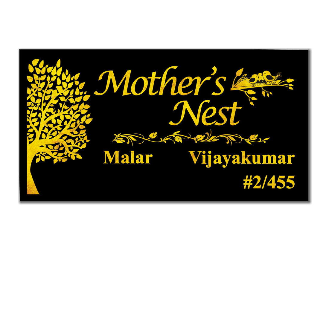 Humble nest name plate
