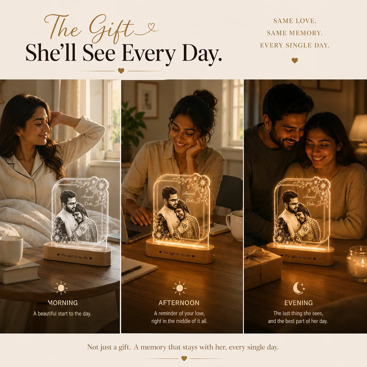 Precious Memories - Engraved Acrylic Photo Lamp