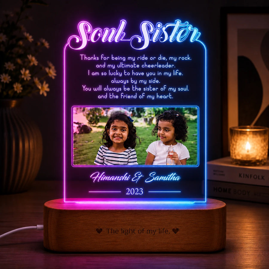 Soul sisters lamp - Gift for sister