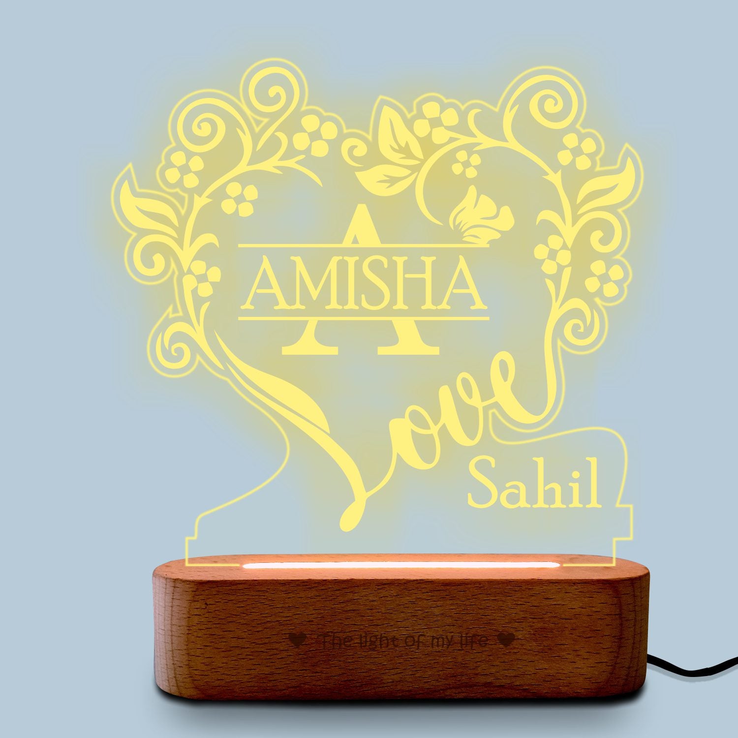 Hidden love couple gift lamp