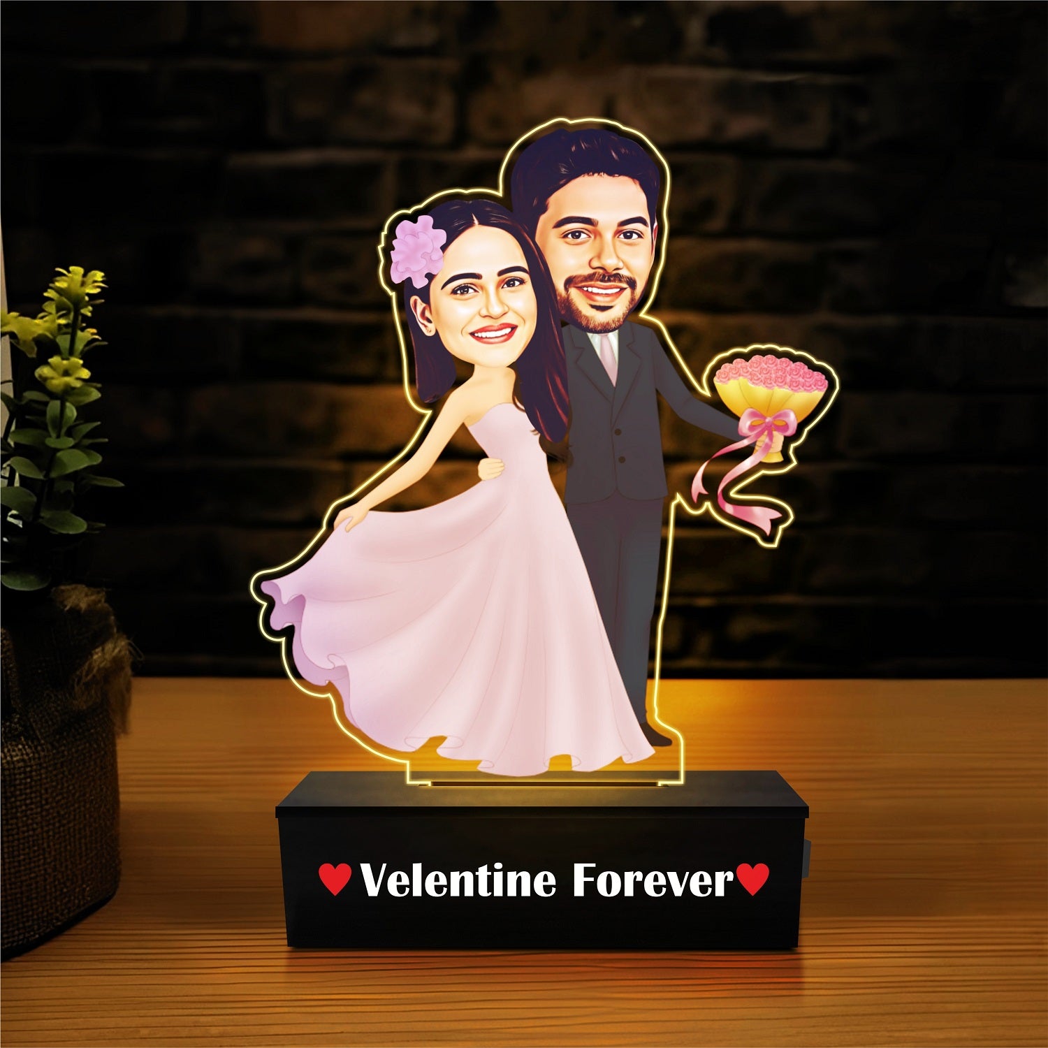 Valentine Forever Couple Caricature