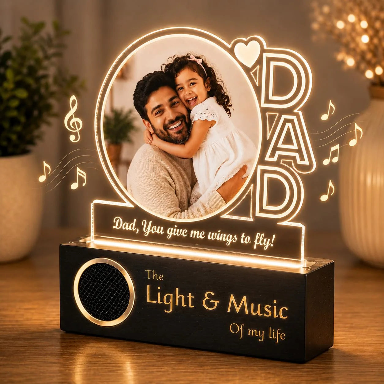 Dad & Me Lamp: Dad's Special Photo Frame Lamp