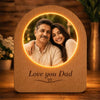 Love You Dad Personalized Wooden Photo Lamp