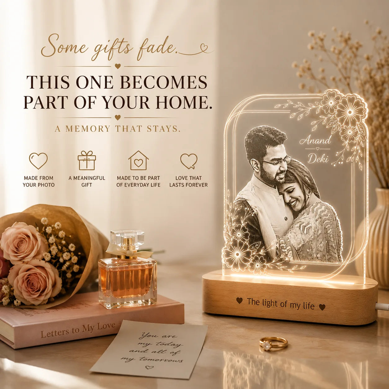 Precious Memories - Engraved Acrylic Photo Lamp