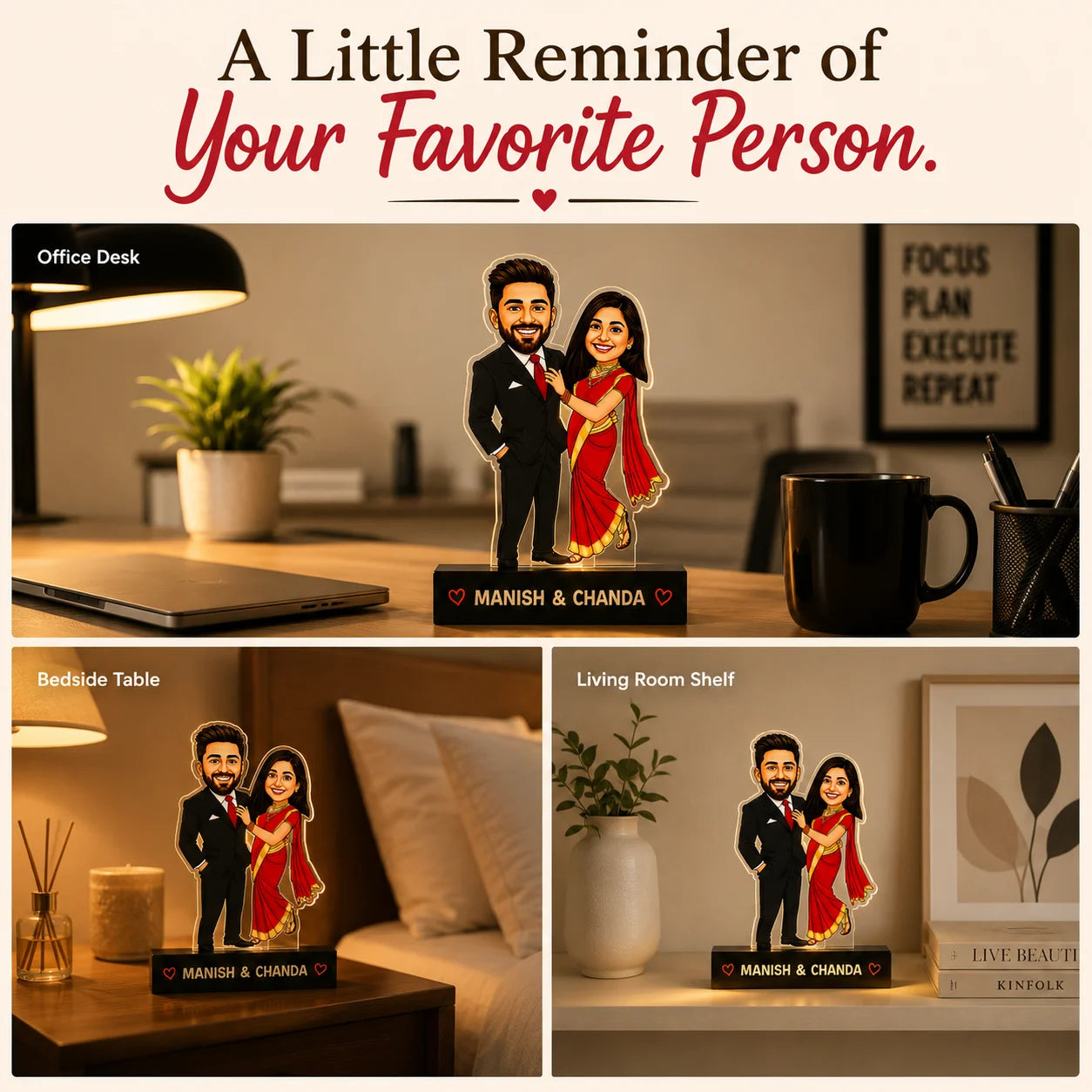 Dashing couple caricature gift