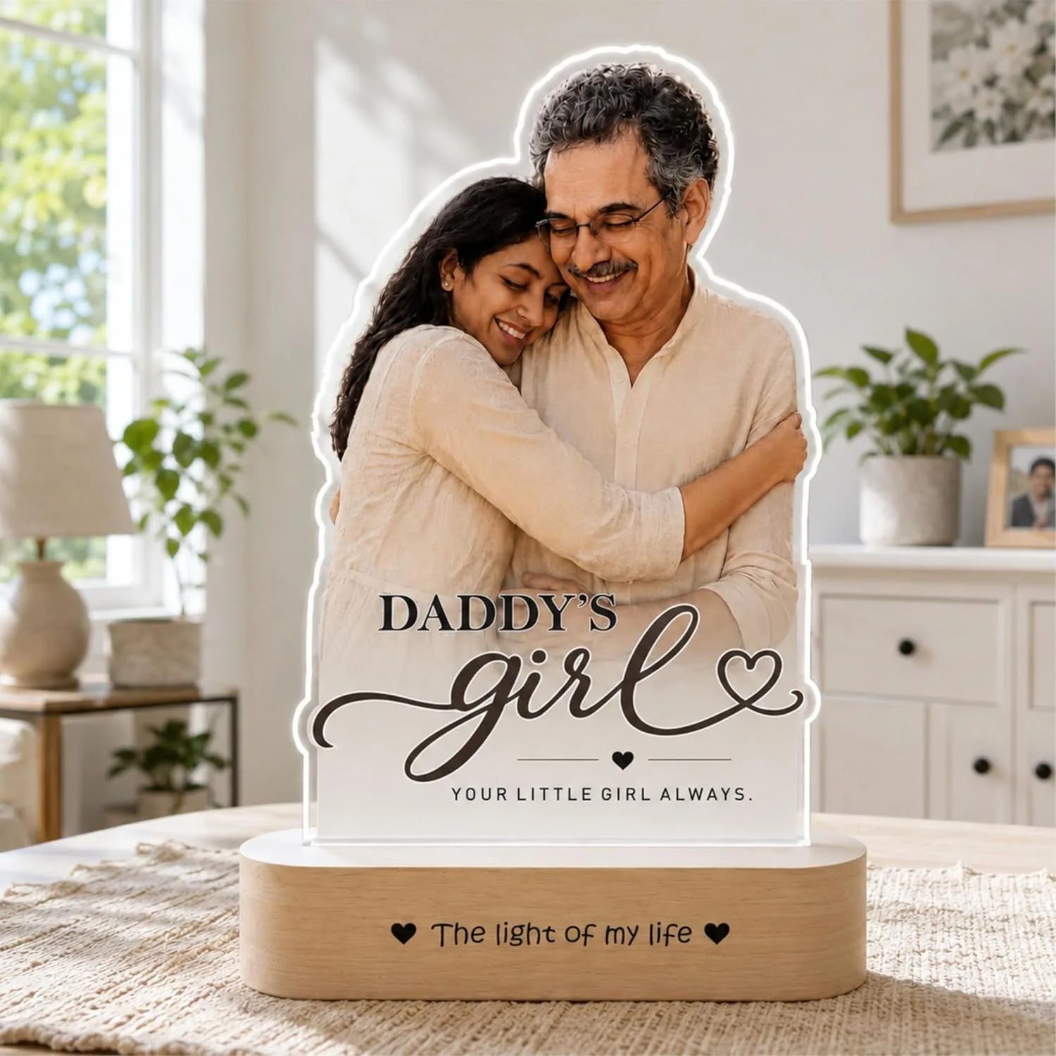 Daddy’s Girl Personalized Photo Lamp for Dad