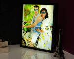 a4 sie photo frame with light inside