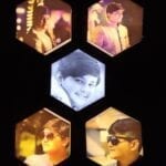 Hexagon photo frame with light