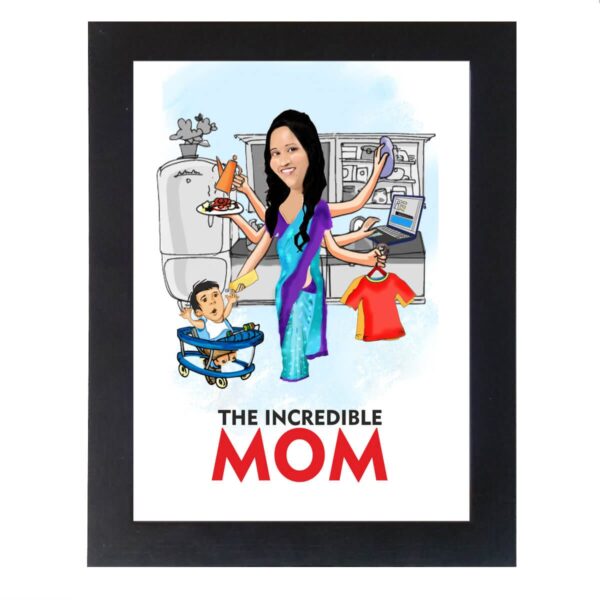 Mother's day caricature photo frame