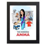 Mother's day caricature photo frame