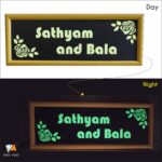 name plate for home which glows in dark