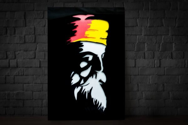 Guru Nanak home decor piece with light inside