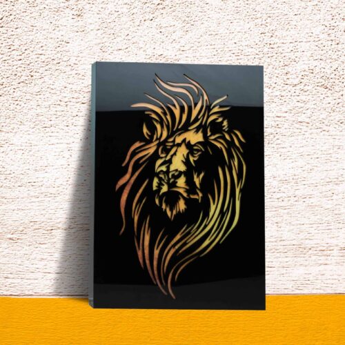 Lion face decorative wall mural
