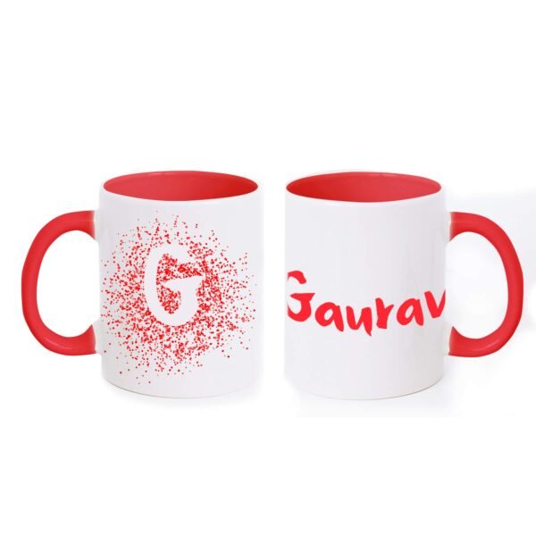 Inner red name mug