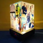 Yaadein Speaker Rotating Photo Lamp - Play Songs Personalized Lamp