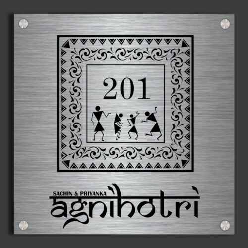 Door name plate - Warli Art Name plate