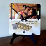 Photo clock couple valentines day gift