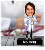 Female doctor personalized gift standee