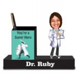 Doctor caricature with pen stand