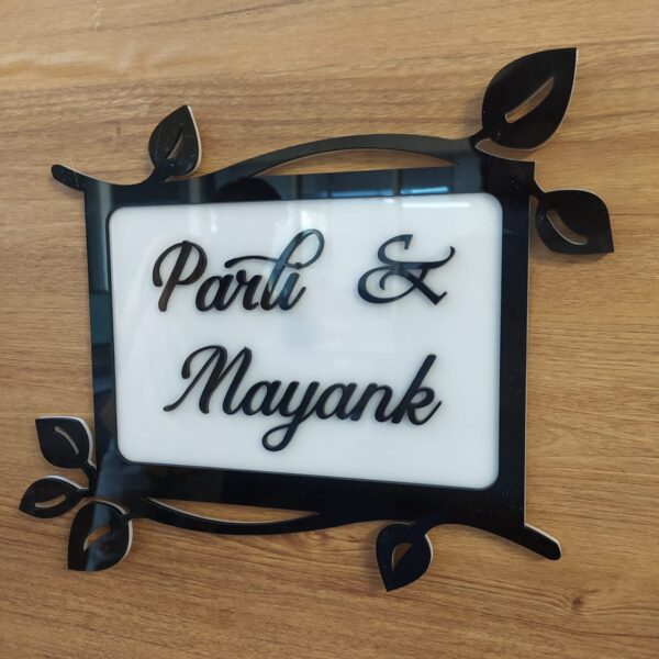 Petals Acrylic decorative Name Plate