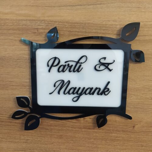 Petals Acrylic decorative name plate