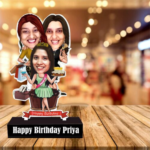Birthday Gift for sisters – Friends caricature standee