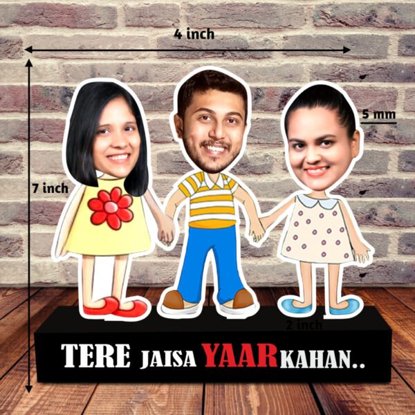 Siblings caricature standee