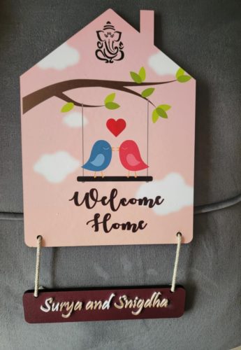 Home beyond the clouds - Colorful Name plate photo review