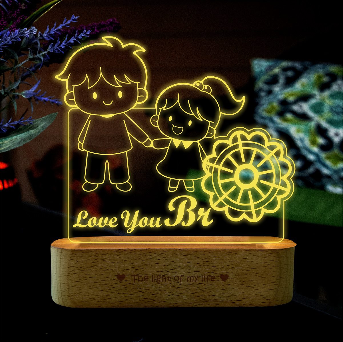 UNICORN RAINBOW GIRLS KIDS 3D Acrylic LED 7 Colour Night Light Touch Lamp  Gift | eBay