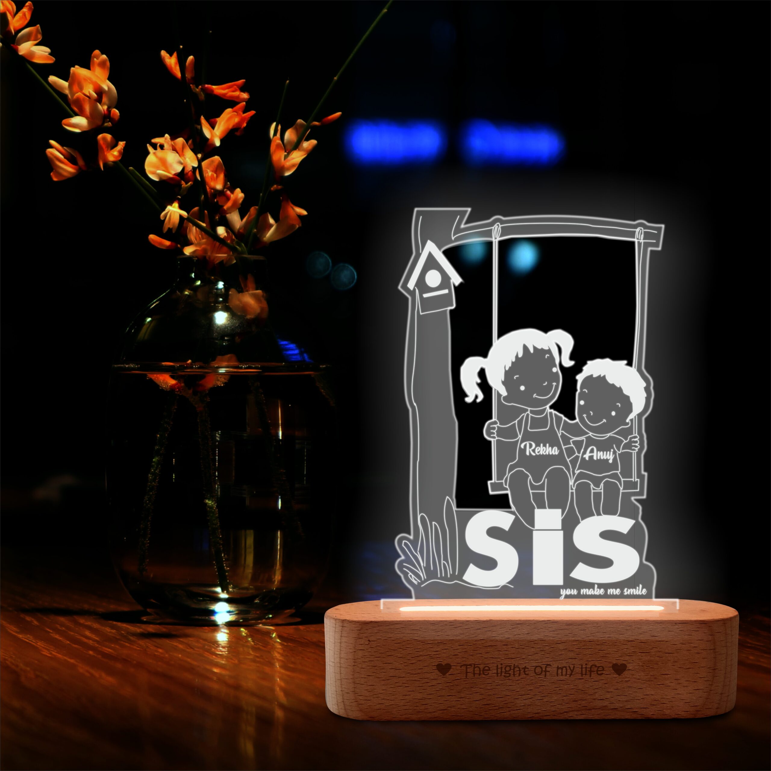 Buy Personalized Acrylic Multi-Led Table Lamp - love craft gift