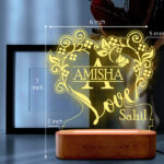 Hidden love couple gift lamp