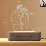 Line Art Photo Lamp - Valentine's day gift