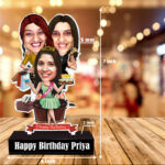 Birthday Gift for sisters – Friends caricature standee