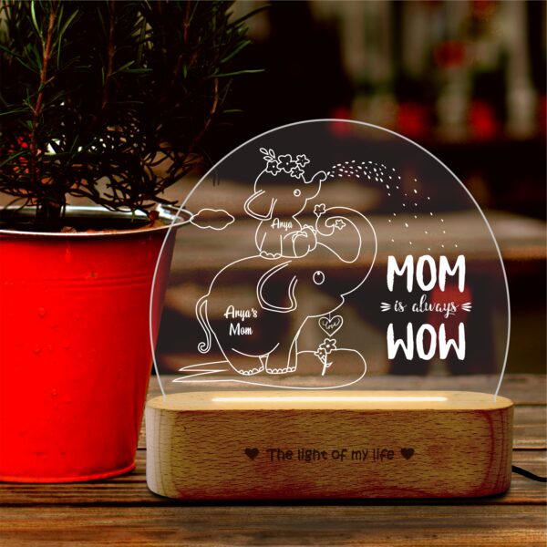 Mom is Wow – Mother’s Day Gift Lamp