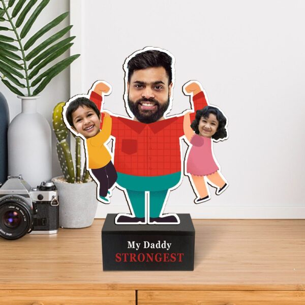 Strongest daddy – Photo caricature for dad