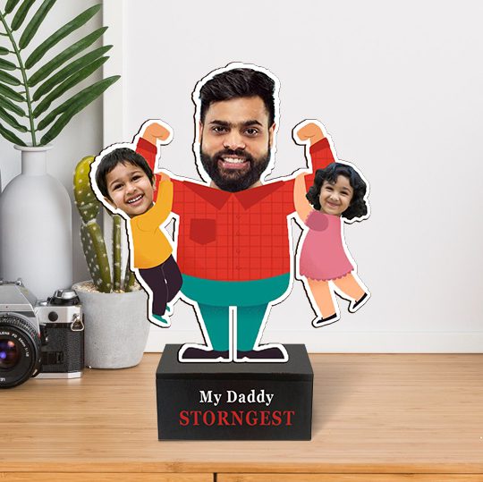 Strongest daddy – Photo caricature for dad