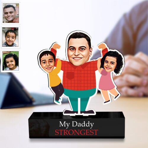 Strongest daddy – Photo caricature for dad