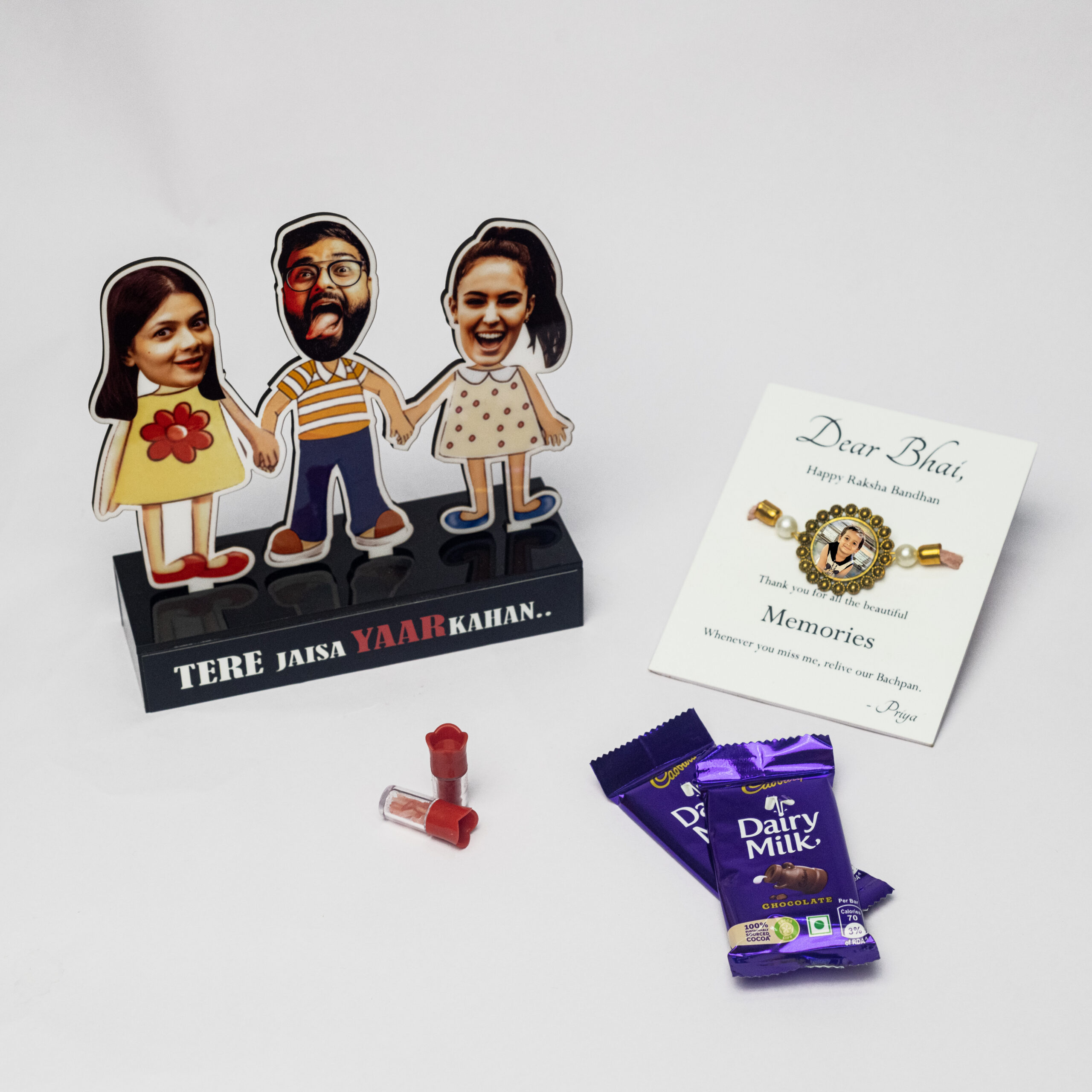 Buy ZOCI VOCI Rakshabandhan Gifts Personalized Toony Caricatures, Best  Rakhi Gift for Brother, Sister, Cousins