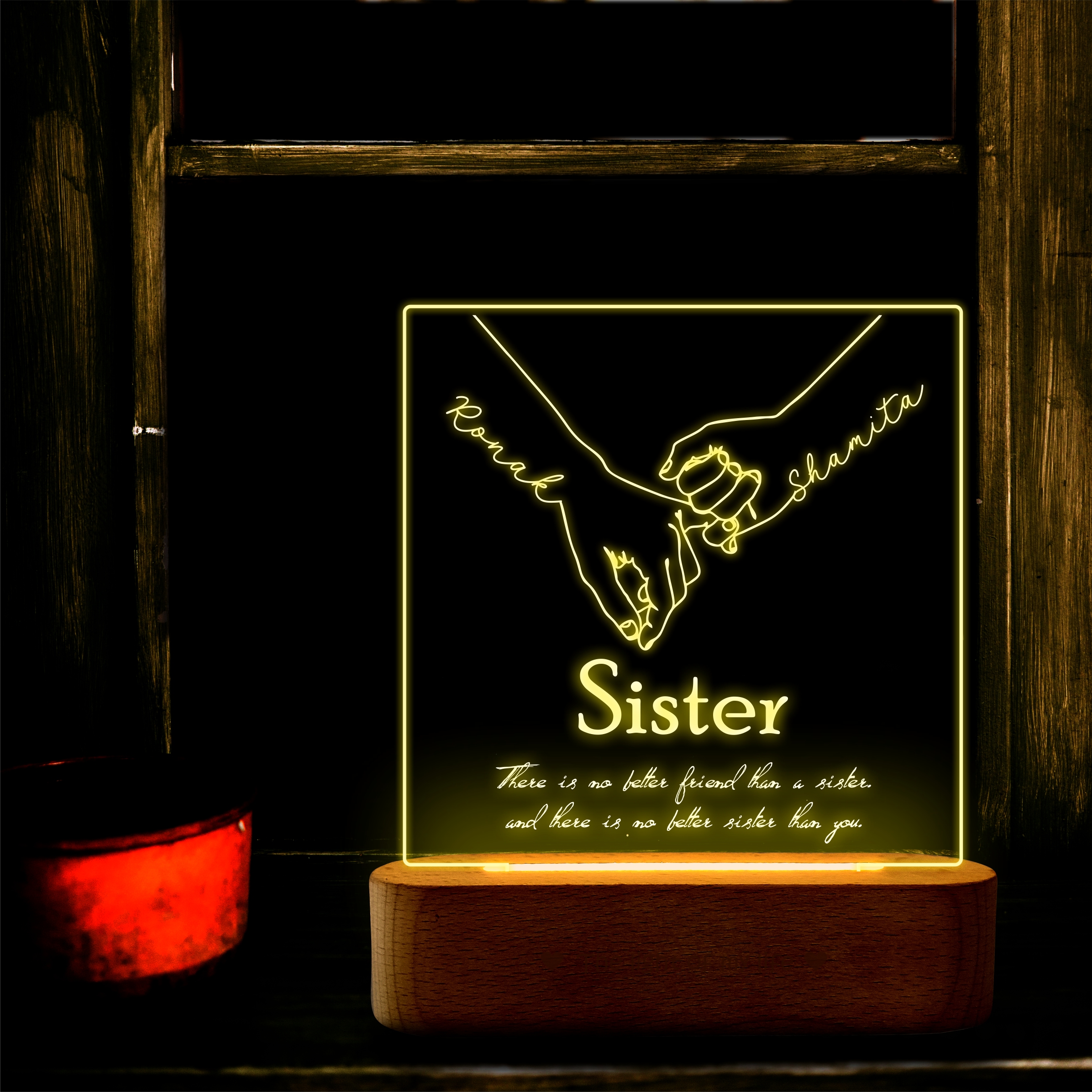 Buy Sister Birthday Gifts from Sister, Heart Night Light Gifts for Sister  from Sister, Friendship Lamp Big Sister Gifts, Sister in Law Gifts for  Birthday Graduation Wedding Anniversary Mothers Day Gifts Online